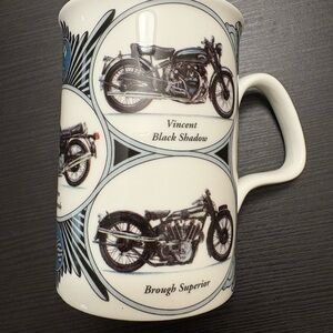 Roy Kirkham Days Past Motorcycle Mug - White